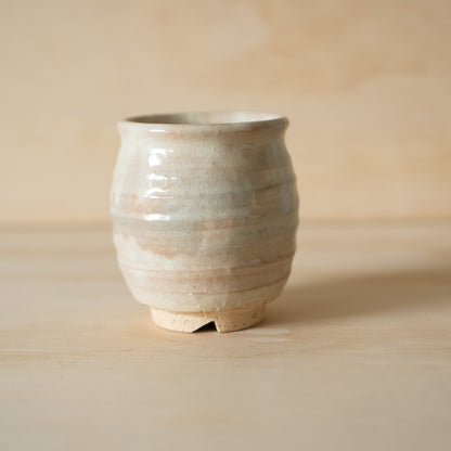 Japanese White Shino Glazed Tea cup