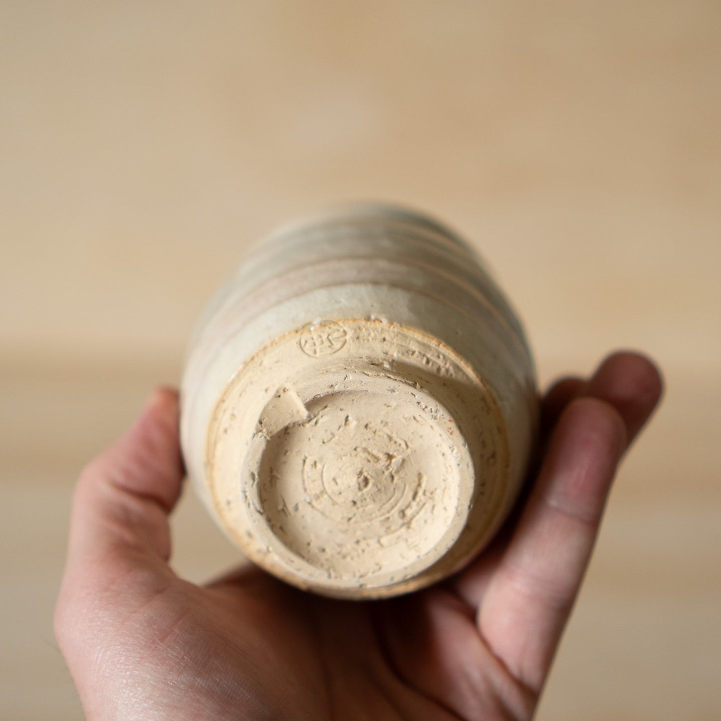 Japanese White Shino Glazed Tea cup