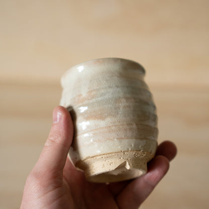 Japanese White Shino Glazed Tea cup