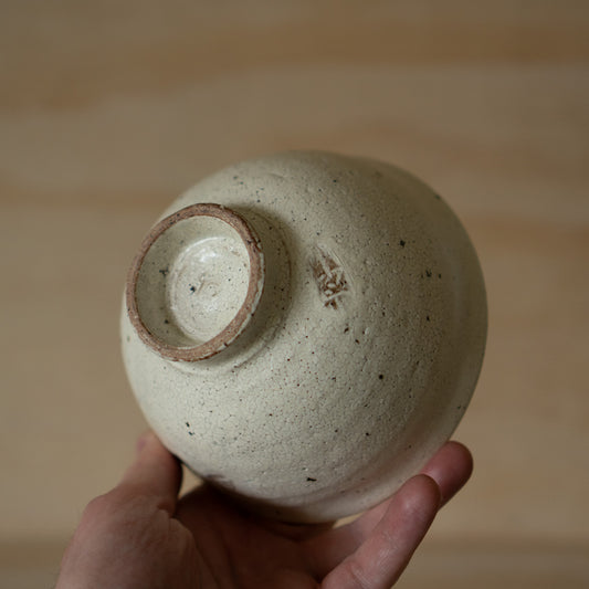 Japanese White Glazed Ceramic Bowl