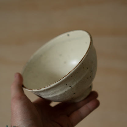 Japanese White Glazed Ceramic Bowl