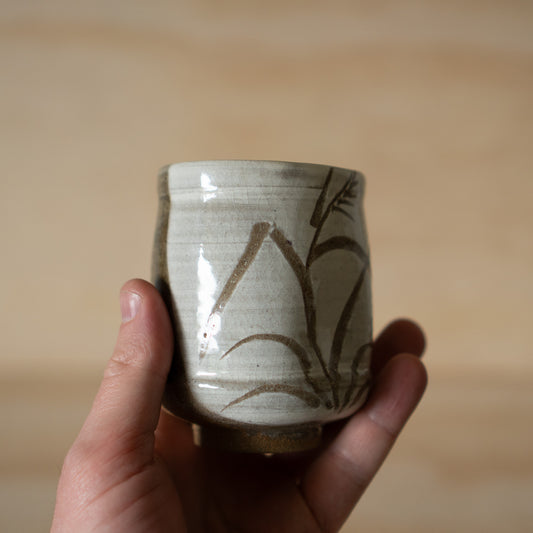 Japanese Tea Cup with Incised Grass design