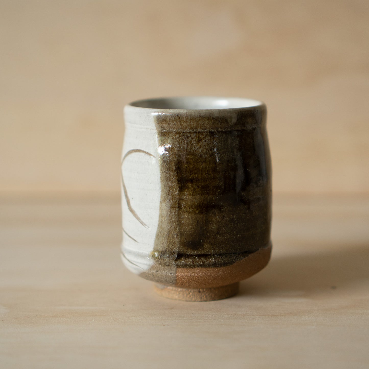 Japanese Tea Cup with Incised Grass design