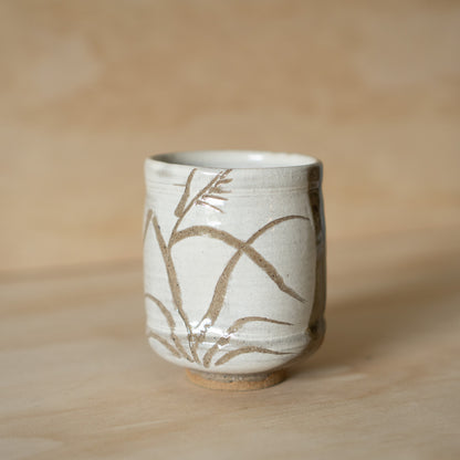 Japanese Tea Cup with Incised Grass design