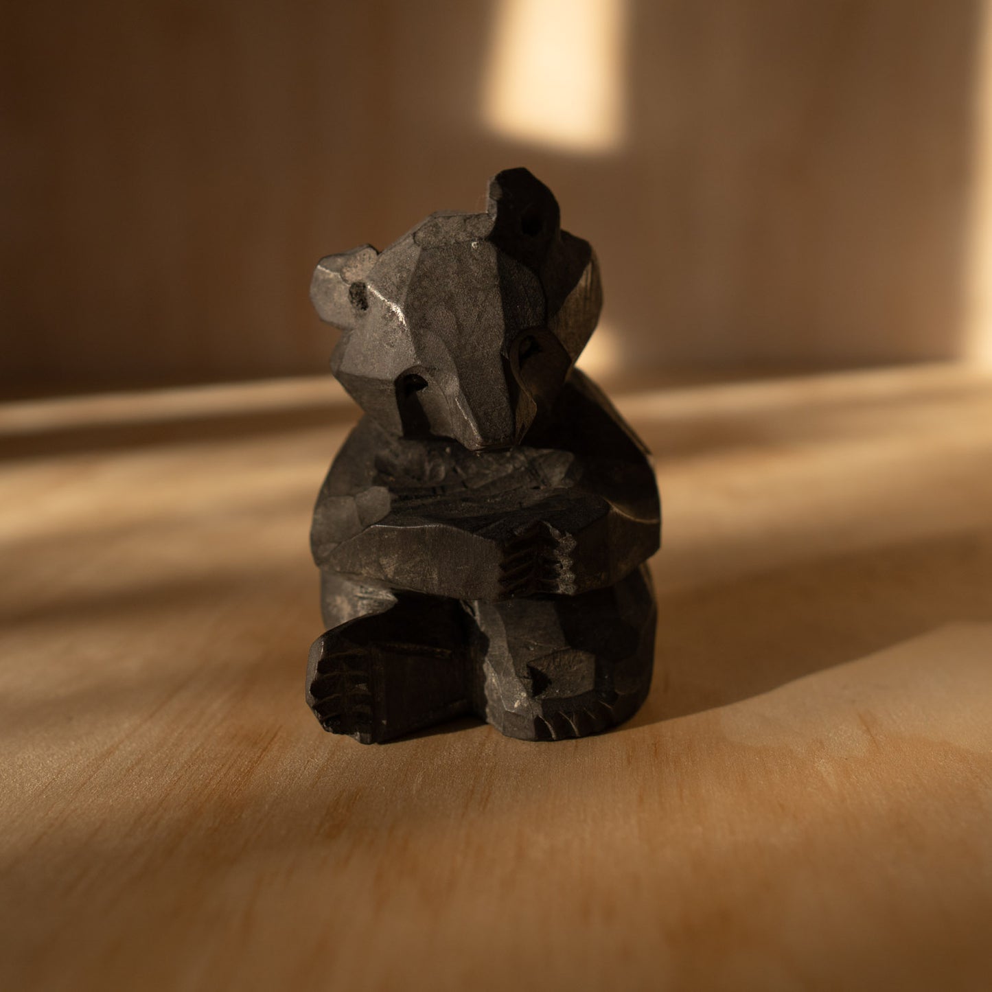 Vintage Japanese Kibori Kuma Carved Bear from Hokkaido