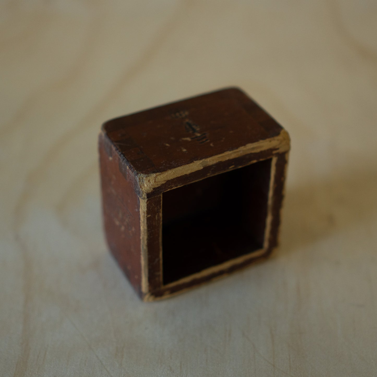 Antique Japanese Lacquered wood Masu Box Measure go-masu