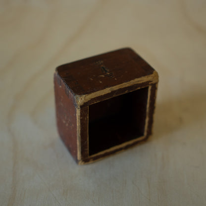 Antique Japanese Lacquered wood Masu Box Measure go-masu
